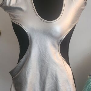 Silver and Black Cutout Dress